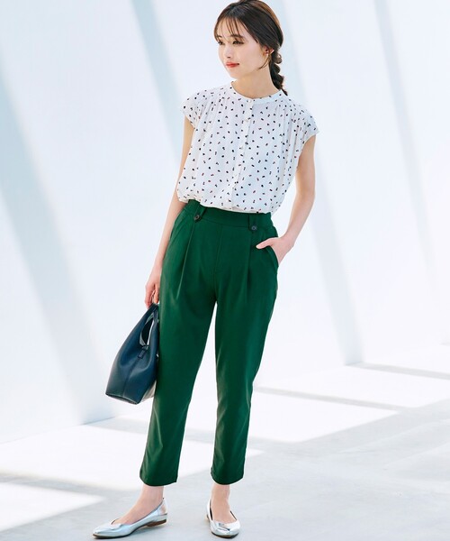 grove(グローブ)の「◆ヴィンテージサテンフレンチスリーブブラウス(シャツ/ブラウス・レディース・アイボリー/チャコール/アイボリー系/アイボリー系4/サックスブルー系・02/03/01/04/05)」の6枚目の写真