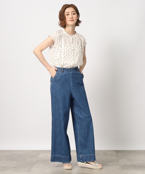 grove(グローブ)の「◆ヴィンテージサテンフレンチスリーブブラウス(シャツ/ブラウス・レディース・アイボリー/チャコール/アイボリー系/アイボリー系4/サックスブルー系・02/03/01/04/05)」の8枚目の写真