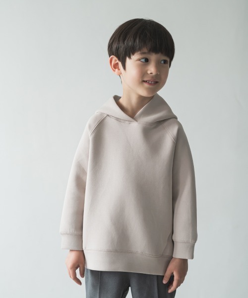 riziere（リジェール）の「ダンボールニットフーディー（パーカー・キッズ・ホワイト/カーキ/グレイッシュベージュ/ブラック・120/110/90/100/140/130/150）」の9枚目の写真