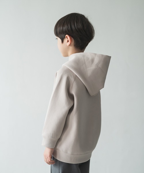 riziere（リジェール）の「ダンボールニットフーディー（パーカー・キッズ・ホワイト/カーキ/グレイッシュベージュ/ブラック・120/110/90/100/140/130/150）」の10枚目の写真