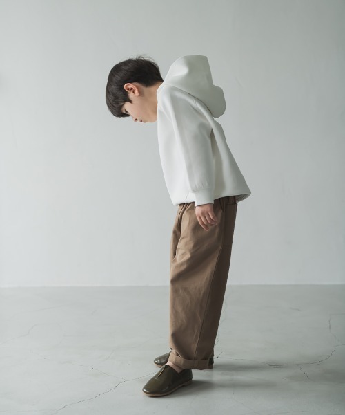 riziere（リジェール）の「ダンボールニットフーディー（パーカー・キッズ・ホワイト/カーキ/グレイッシュベージュ/ブラック・120/110/90/100/140/130/150）」の17枚目の写真