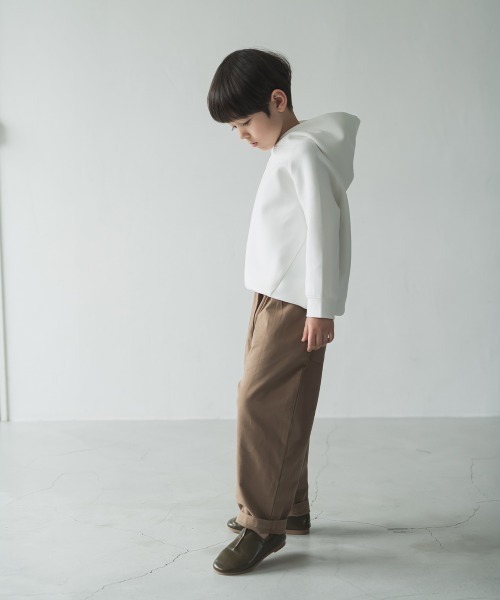 riziere（リジェール）の「ダンボールニットフーディー（パーカー・キッズ・ホワイト/カーキ/グレイッシュベージュ/ブラック・120/110/90/100/140/130/150）」の19枚目の写真