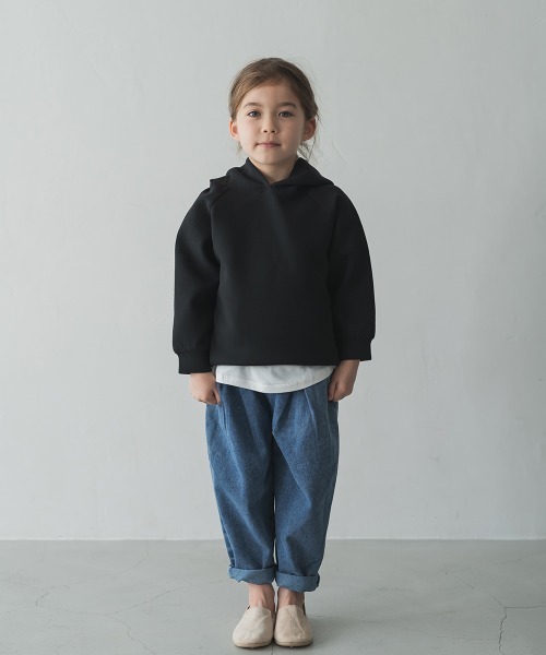 riziere（リジェール）の「ダンボールニットフーディー（パーカー・キッズ・ホワイト/カーキ/グレイッシュベージュ/ブラック・120/110/90/100/140/130/150）」の20枚目の写真