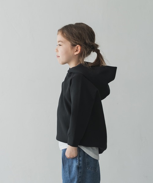 riziere（リジェール）の「ダンボールニットフーディー（パーカー・キッズ・ホワイト/カーキ/グレイッシュベージュ/ブラック・120/110/90/100/140/130/150）」の21枚目の写真