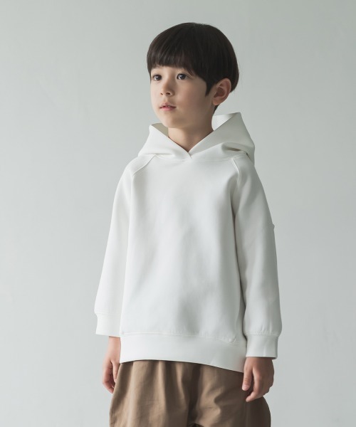 riziere（リジェール）の「ダンボールニットフーディー（パーカー・キッズ・ホワイト/カーキ/グレイッシュベージュ/ブラック・120/110/90/100/140/130/150）」の15枚目の写真