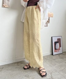 レースワイドパンツ