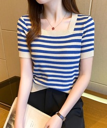 ボーダーサマーニット
