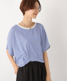 LEPSIM | シアーボーダー5分袖ドルマン　964234(Tシャツ/カットソー)