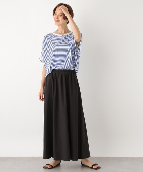 LEPSIM（レプシィム）の「シアーボーダー5分袖ドルマン　964234（Tシャツ/カットソー・レディース・ブルー/ブラウン/ブラック・FREE）」の16枚目の写真