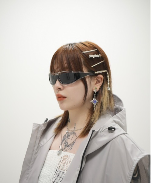 XU（エックスユー）の「ストリートファッション XU エックスユー speed sunglasses サングラス カラーレンズ（サングラス・メンズ・イエロー/ブラック/クリア・ONE SIZE）」の2枚目の写真