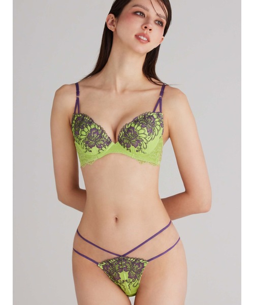 RAVIJOUR ファンフラワーブラショーツTバックセットE75 M RAVIJOUR