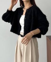 callautia（カラウティア）の「ショートシャギーニットカーディガン（カーディガン/ボレロ）」