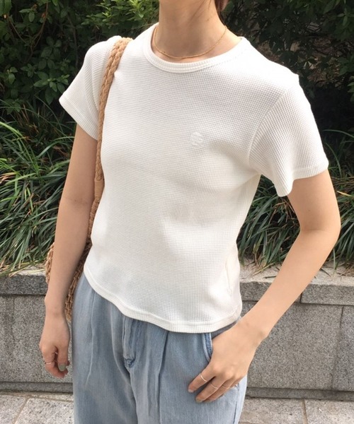 3.3 Field Trip (3.3フィールドトリップ)の「3.3 Field Trip/ロゴT 2970130(Tシャツ/カットソー・レディース・アイボリー/セージグリーン・FREE)」の21枚目の写真