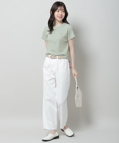 3.3 Field Trip (3.3フィールドトリップ)の「3.3 Field Trip/ロゴT 2970130(Tシャツ/カットソー・レディース・アイボリー/セージグリーン・FREE)」の6枚目の写真