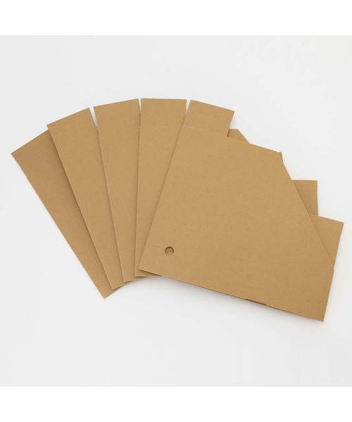 無印良品（ムジルシリョウヒン）の「ワンタッチで組み立てられるダンボールスタンドファイルボックス・５枚組　Ａ４用（収納グッズ・メンズ・ベージュ・A4）」の2枚目の写真