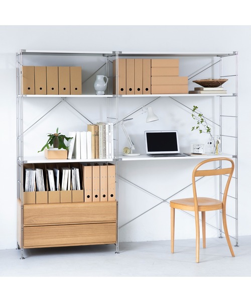 無印良品（ムジルシリョウヒン）の「ワンタッチで組み立てられるダンボールスタンドファイルボックス・５枚組　Ａ４用（収納グッズ・メンズ・ベージュ・A4）」の3枚目の写真