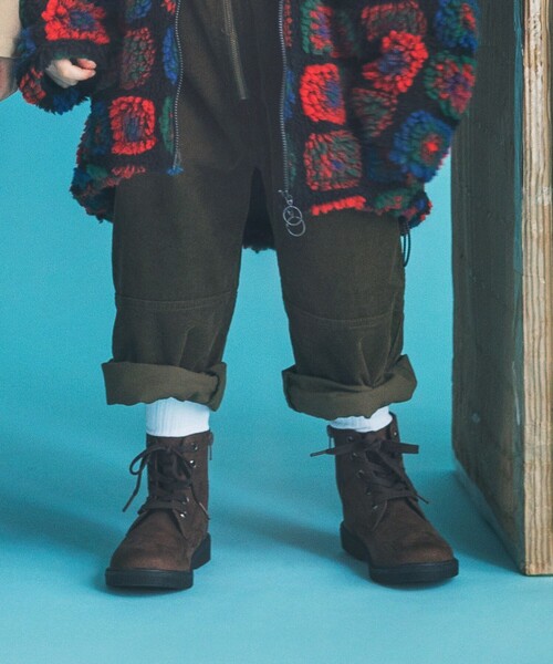 BEAMS mini（ビームスミニ）の「BEAMS mini / レースアップ ショートブーツ（16～19cm）（ブーツ・キッズ・モカ/ブラック・16/17/18/19）」の3枚目の写真