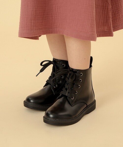 BEAMS mini（ビームスミニ）の「BEAMS mini / レースアップ ショートブーツ（16～19cm）（ブーツ・キッズ・モカ/ブラック・16/17/18/19）」の5枚目の写真