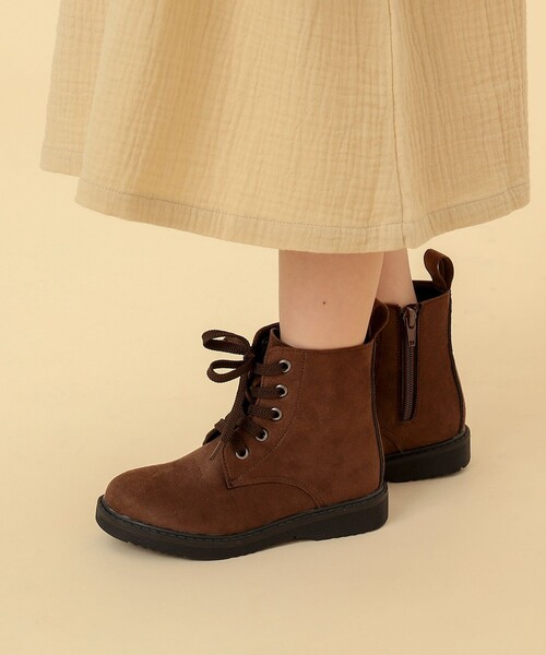 BEAMS mini（ビームスミニ）の「BEAMS mini / レースアップ ショートブーツ（16～19cm）（ブーツ・キッズ・モカ/ブラック・16/17/18/19）」の6枚目の写真