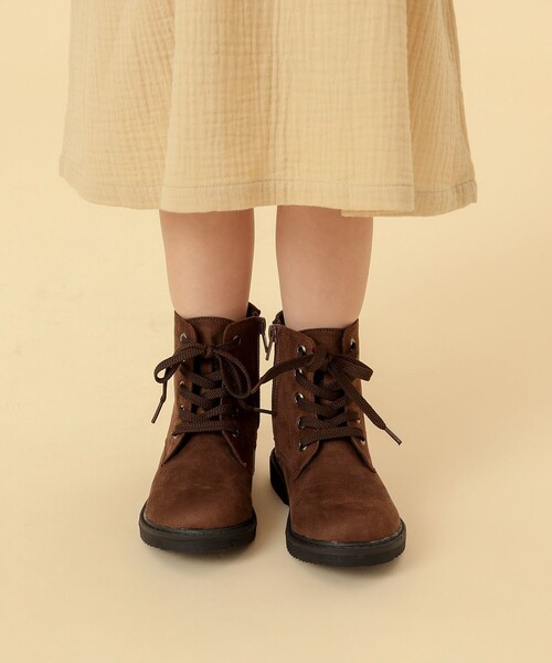 BEAMS mini（ビームスミニ）の「BEAMS mini / レースアップ ショートブーツ（16～19cm）（ブーツ・キッズ・モカ/ブラック・16/17/18/19）」の7枚目の写真