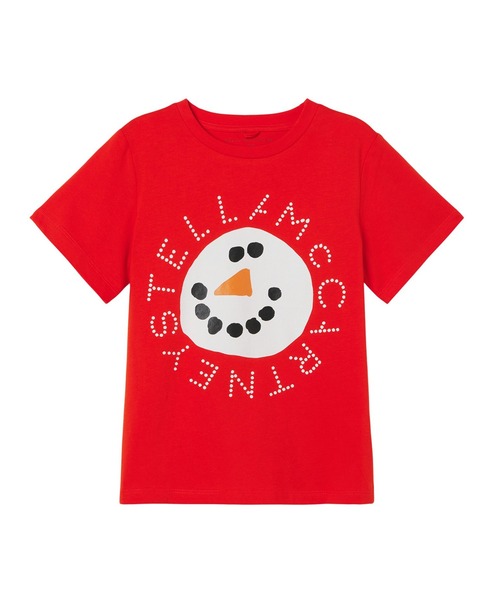 STELLA McCARTNEY(ステラマッカートニー)の「STELLA McCARTNEY (ステラマッカートニー) Kids & Junior ブランドロゴスノーマンTシャツカットソー(Tシャツ/カットソー・キッズ・レッド・8Y/12Y/10Y/3Y/4Y/5Y/2Y/6Y/14Y)」の3枚目の写真
