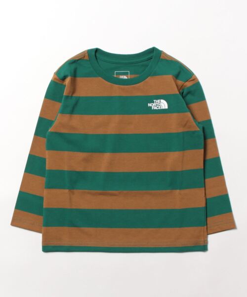 THE NORTH FACE(ザノースフェイス)の「THE NORTH FACE/ザ・ノース・フェイス/L/S F-BORDER TEE/ロングスリーブフィールドボーダーティー/KIDS/キッズ/NTJ32320/L/S F-BORDER TEE(Tシャツ/カットソー・キッズ・オレンジ/ブラウン/オフホワイト・150cm/140cm/100cm/120cm/130cm/110cm)」の3枚目の写真