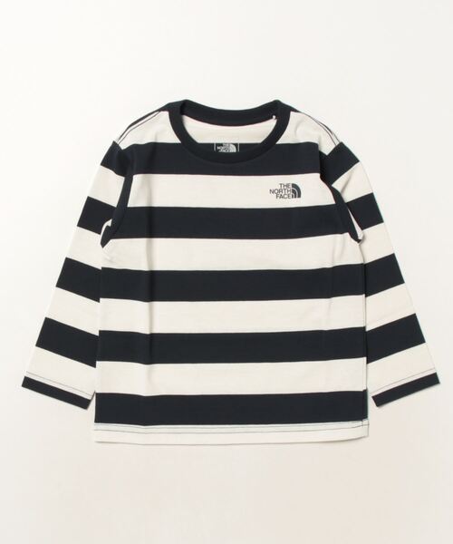 THE NORTH FACE(ザノースフェイス)の「THE NORTH FACE/ザ・ノース・フェイス/L/S F-BORDER TEE/ロングスリーブフィールドボーダーティー/KIDS/キッズ/NTJ32320/L/S F-BORDER TEE(Tシャツ/カットソー・キッズ・オレンジ/ブラウン/オフホワイト・150cm/140cm/100cm/120cm/130cm/110cm)」の2枚目の写真