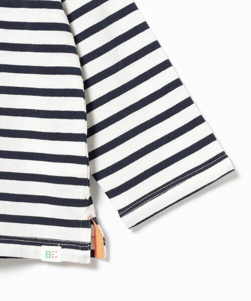 BEAMS mini（ビームスミニ）の「BEAMS mini / ボーダー ロングスリーブ Tシャツ 23FW（90～150cm）（Tシャツ/カットソー・キッズ・ホワイト系その他5/その他1/ブルー系その他3/その他・90/150/100/110/130/140/120）」の10枚目の写真