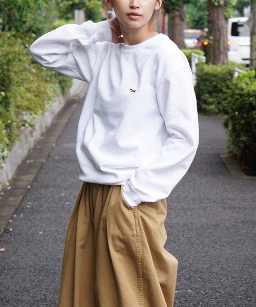 PENNEYS(ぺニーズ)の「PENNEY'S / ペニーズ THE FOX CREW SWEAT フォックス ワンポイント クルーネックスウェット(スウェット・メンズ・チャコールグレー/サンドベージュ/ライトグレー/ブラック/ホワイト/ネイビー/ワイン/ダークグリーン/レッド・SMALL/LARGE/MEDIUM/X-LARGE)」の12枚目の写真