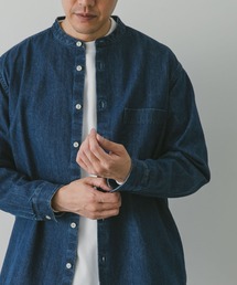 URBAN RESEARCH DOORS | デニムバンドカラーシャツ(シャツ/ブラウス)