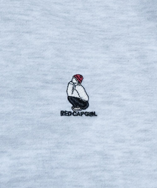Red Cap Girl（レッドキャプガール）の「【a-r】〔Red Cap Girl/レッドキャップガール〕ワンポイント刺繍 ラグラン クルーネックスウェット（スウェット・メンズ・ネイビー/ダークグレー/カーキ/ブラック/オレンジ/カーキ系1・MEDIUM/LARGE/X-LARGE）」の21枚目の写真