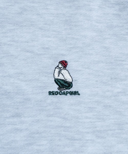 Red Cap Girl（レッドキャプガール）の「【a-r】〔Red Cap Girl/レッドキャップガール〕ワンポイント刺繍 ラグラン クルーネックスウェット（スウェット・メンズ・ネイビー/ダークグレー/カーキ/ブラック/オレンジ/カーキ系1・MEDIUM/LARGE/X-LARGE）」の22枚目の写真