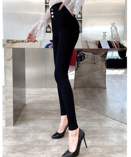 セール】ハイウエストバッククロスストレッチスキニーパンツ（その他