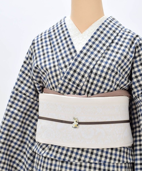 kimonomachi（キモノマチ）の「帯留め 単品 猫の帯留め 日本製 洒落小物 着物、浴衣に 帯どめ 帯留 和装小物　ネコ　パンダ　フレンチブルドッグ　リボン　和装小物（和装小物・レディース・ホワイト/ホワイト×ブラック/ブラック/ホワイト×カーキブラウン/シルバー/ゴールド/ブラック×ホワイト・ONE SIZE）」の13枚目の写真