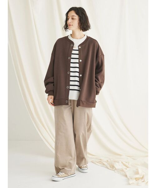 CRAFT STANDARD BOUTIQUE（クラフトスタンダードブティック）の「コーデュロイリラックスパンツ（その他パンツ・レディース・ブラウン/アイボリー/グレイッシュベージュ・L/M）」の17枚目の写真