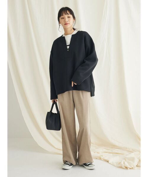 CRAFT STANDARD BOUTIQUE（クラフトスタンダードブティック）の「コーデュロイリラックスパンツ（その他パンツ・レディース・ブラウン/アイボリー/グレイッシュベージュ・L/M）」の18枚目の写真