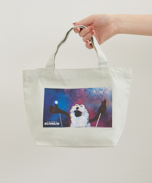 Paradise Picnic（パラダイスピクニック）の「【パペットスンスン】ランチトートバッグ（トートバッグ・レディース・アイボリー/グレー・FREE）」の7枚目の写真