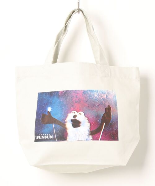 Paradise Picnic（パラダイスピクニック）の「【パペットスンスン】ランチトートバッグ（トートバッグ・レディース・アイボリー/グレー・FREE）」の9枚目の写真