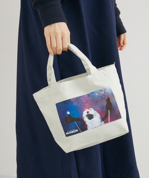 Paradise Picnic（パラダイスピクニック）の「【パペットスンスン】ランチトートバッグ（トートバッグ・レディース・アイボリー/グレー・FREE）」の15枚目の写真
