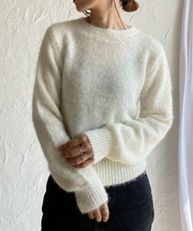 She's Closet（シーズクローゼット）の「ショート丈長袖グリッターラメシャギーニット（ニット/セーター）」