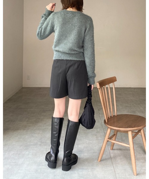 She's Closet(シーズクローゼット)の「ショート丈長袖グリッターラメシャギーニット(ニット/セーター・レディース・アイボリー/ピンク/グレイッシュブルー・FREE)」の10枚目の写真