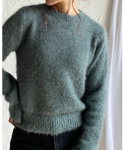 She's Closet(シーズクローゼット)の「ショート丈長袖グリッターラメシャギーニット(ニット/セーター・レディース・アイボリー/ピンク/グレイッシュブルー・FREE)」の21枚目の写真