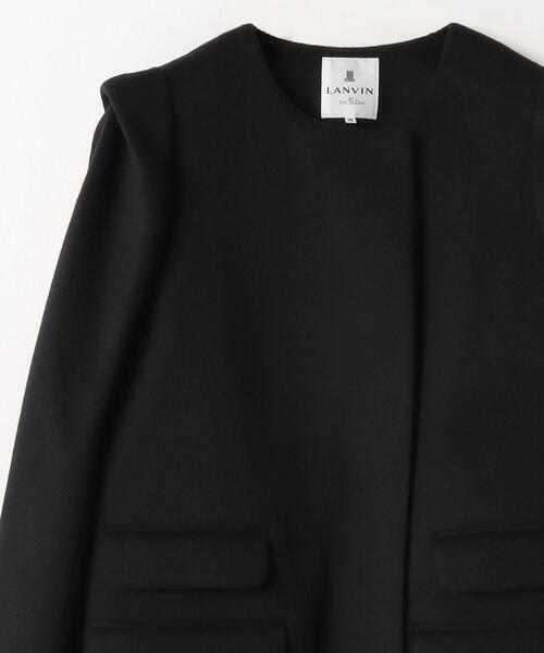 LANVIN en Bleu（ランバンオンブルー）の「ショルダータックウールコート（その他アウター・レディース・ライトカーキ/オフホワイト/ブラック・38/36）」の19枚目の写真
