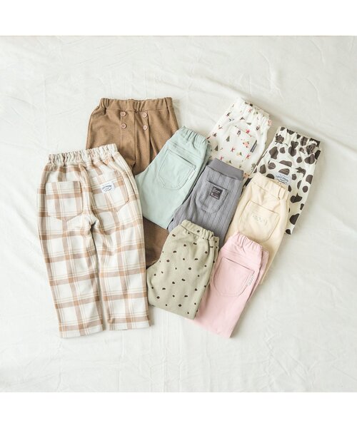 apres les cours（アプレレクール）の「あったかタックパンツ/7days Style pants（その他パンツ・キッズ・ブラウン/チャコール/ピンク/アイボリー・120/130/80/110/90/100）」の8枚目の写真