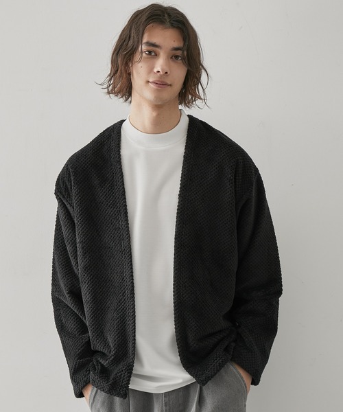  j.n.r.d（ジェー・エヌ・アール・ディー）の「j.n.r.d/Fluffyアンサンブルカーディガン（カーディガン/ボレロ・メンズ・ブラック/グリーン/ベージュ・M/LL/L）」の4枚目の写真