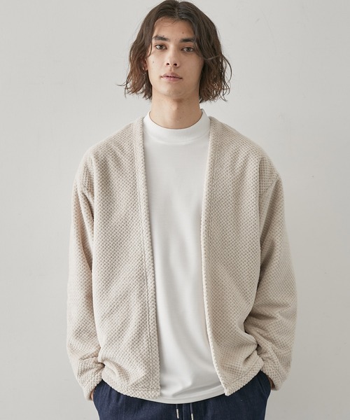  j.n.r.d（ジェー・エヌ・アール・ディー）の「j.n.r.d/Fluffyアンサンブルカーディガン（カーディガン/ボレロ・メンズ・ブラック/グリーン/ベージュ・M/LL/L）」の6枚目の写真