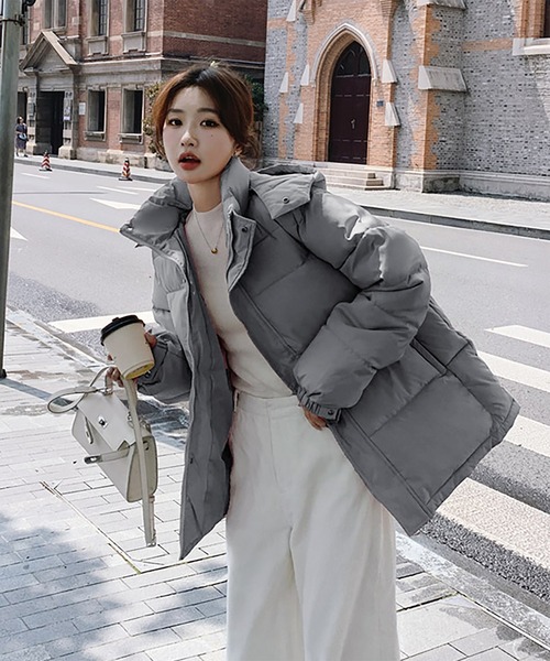 Girly Doll（ガーリードール）の「フード付きミドル丈中綿ジャケット