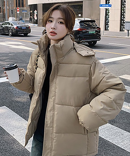 Girly Doll（ガーリードール）の「フード付きミドル丈中綿ジャケット