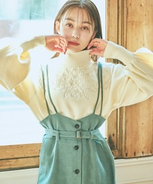 mysty woman | フラワー刺繍ニット 992978(ニット/セーター)