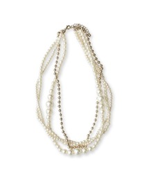 MEISM（ミズム）の「[MEISM by Re:EDIT][オケージョン セレモニー]4連フェイクパールネックレス（ネックレス）」